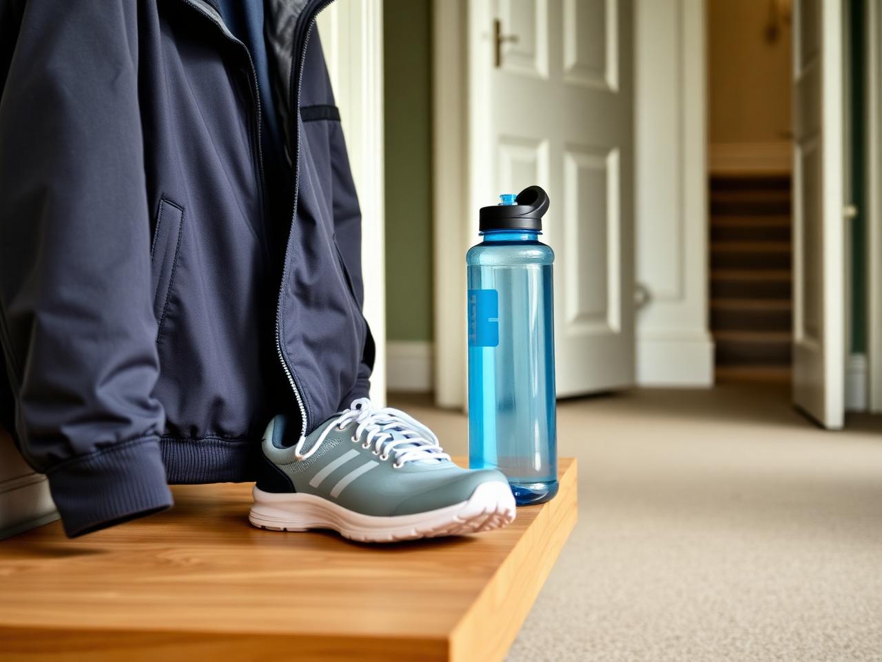 Woman cycling steadily on a smart trainer in a home gym